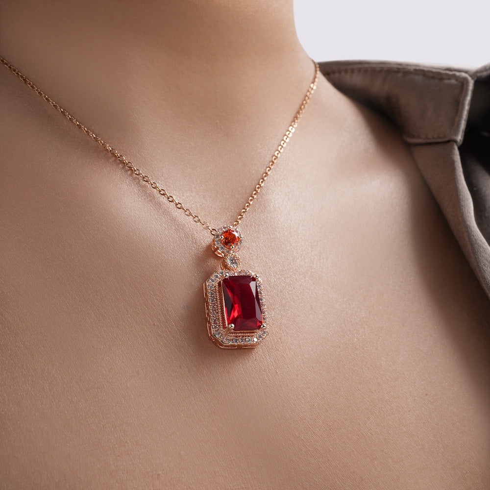 Stainless Steel Emerald Chain Pendant