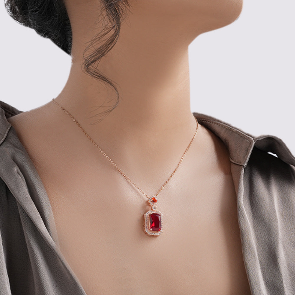 Stainless Steel Emerald Chain Pendant