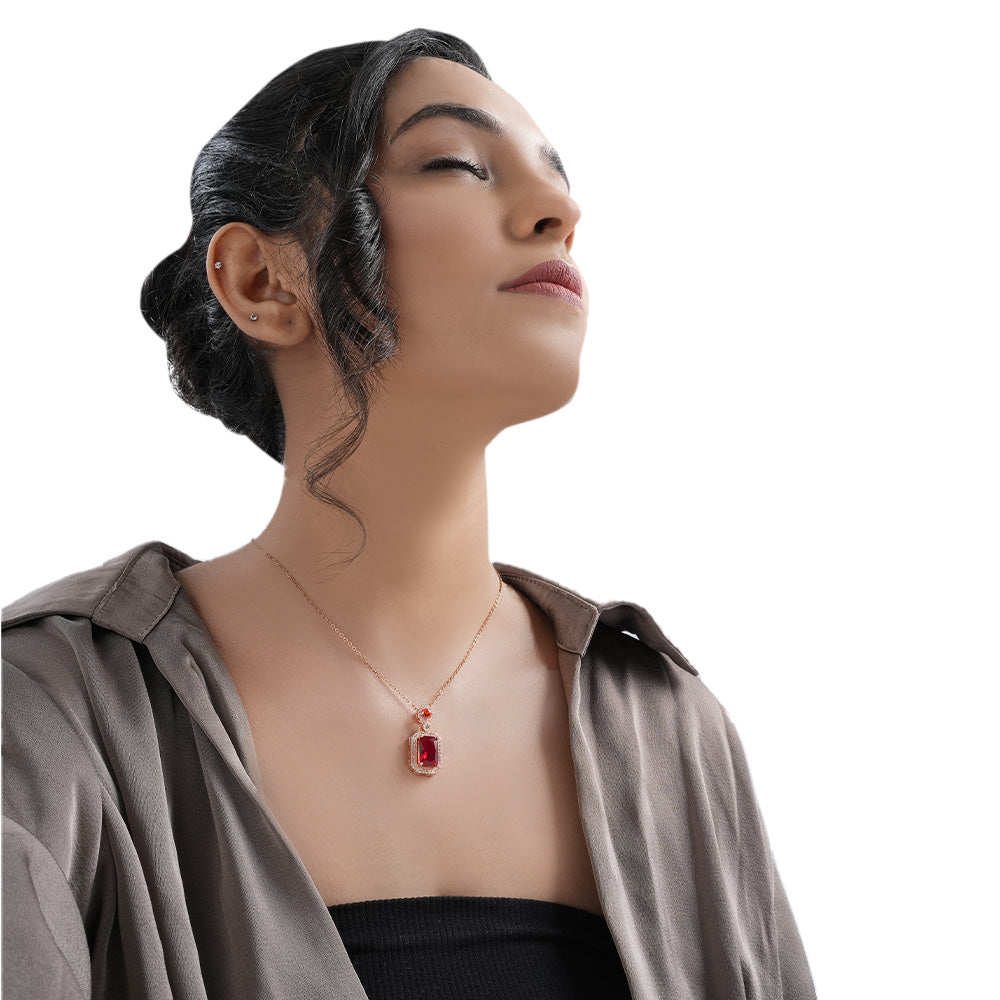 Stainless Steel Emerald Chain Pendant