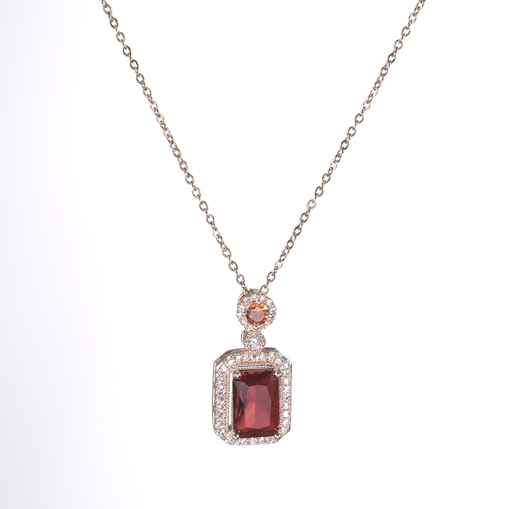 Stainless Steel Emerald Chain Pendant