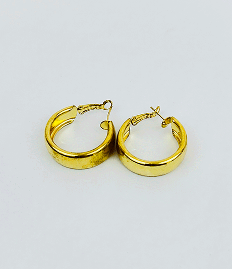 Sleek Silver-Tone Hoop Earrings