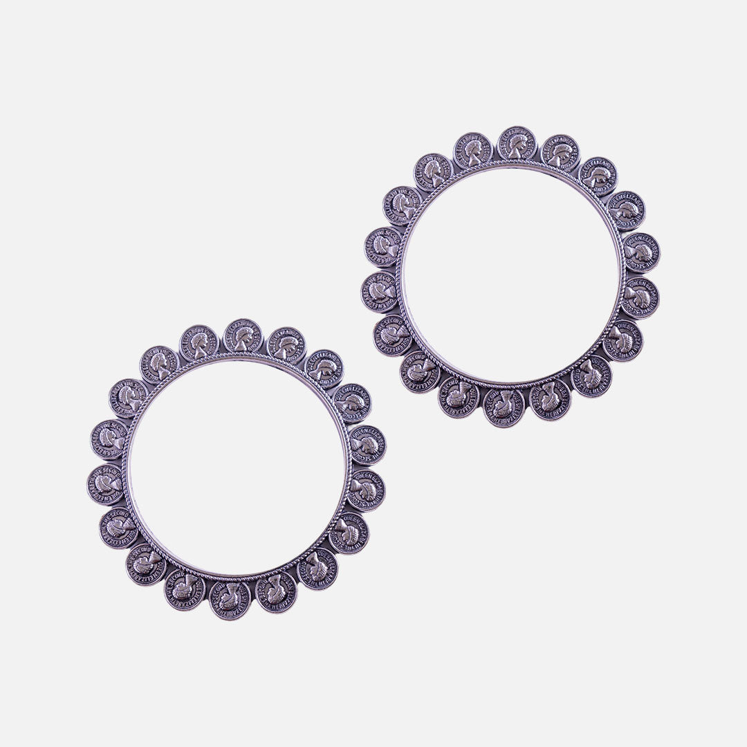 Antique Silver Coin Bangle