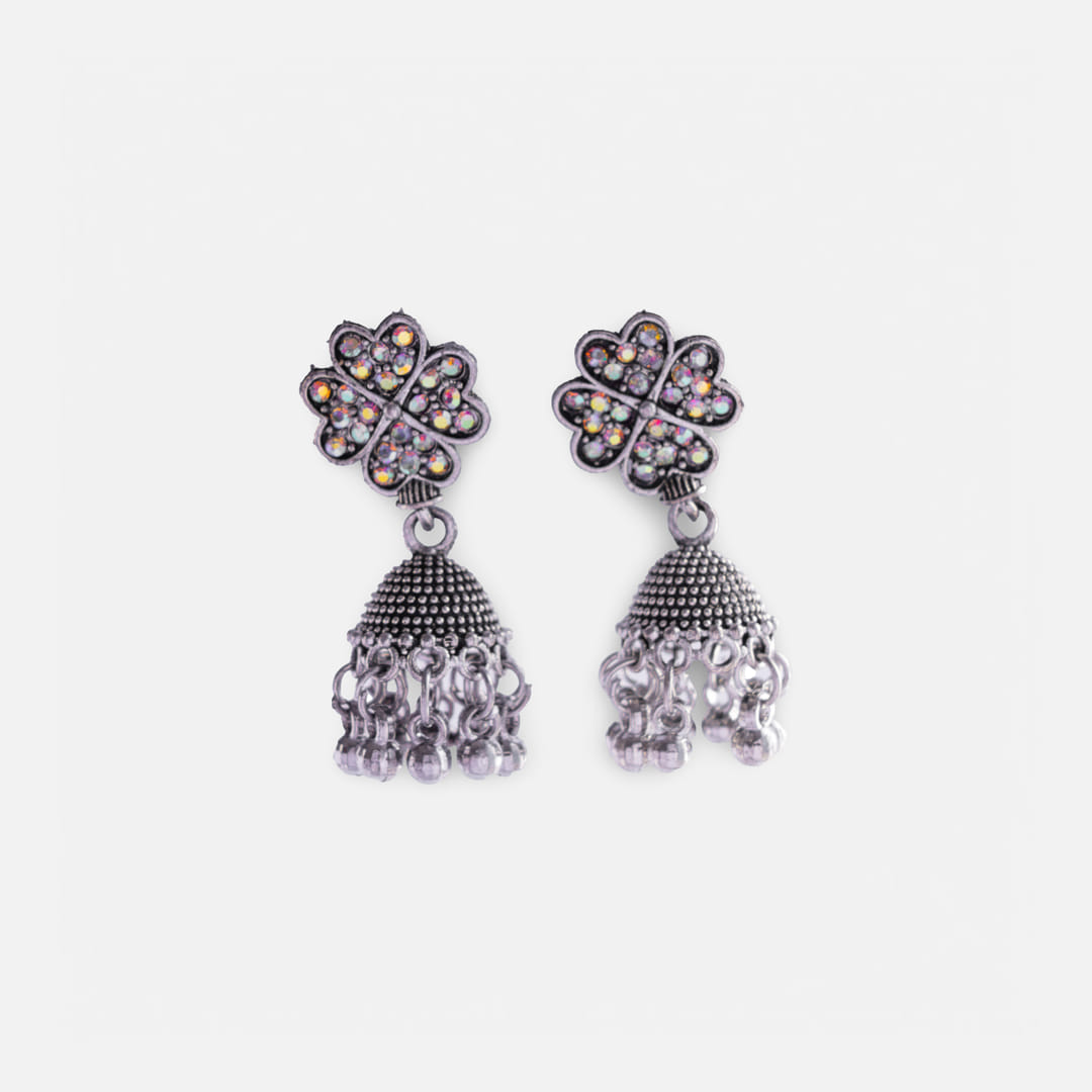 Floral Charm Jhumka Earrings