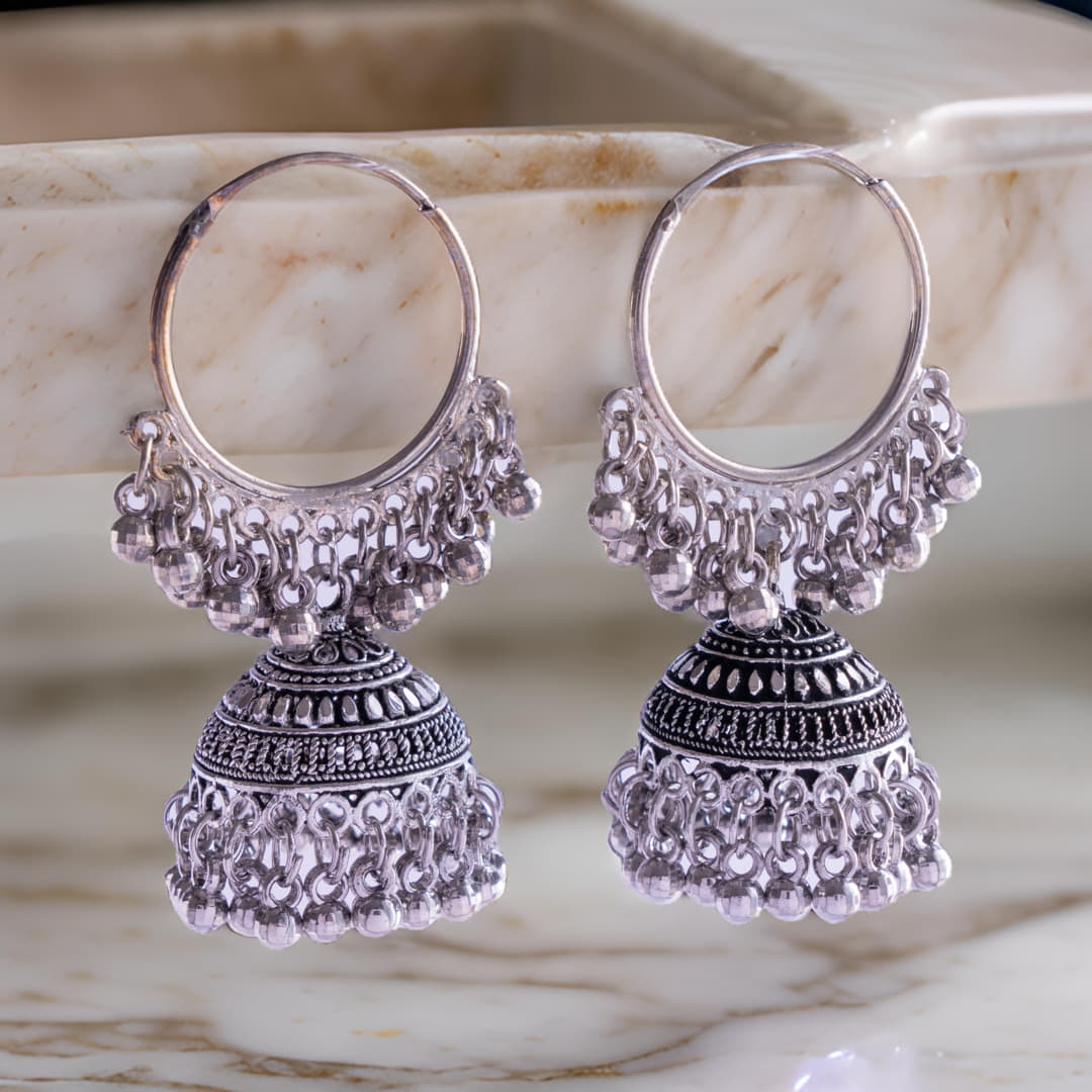 Hoop-Style Jhumka Earrings