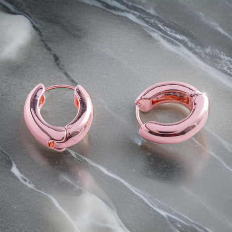 Rose Gold Chunky Hoop Earrings
