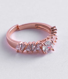 : Rose Gold Tapered Baguette Ring