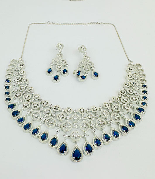 Elegant American Diamond Necklace Set