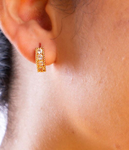 Rose Gold Huggie Hoop Earrings