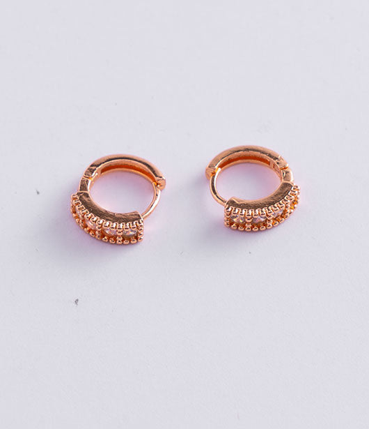 Rose Gold Huggie Hoop Earrings