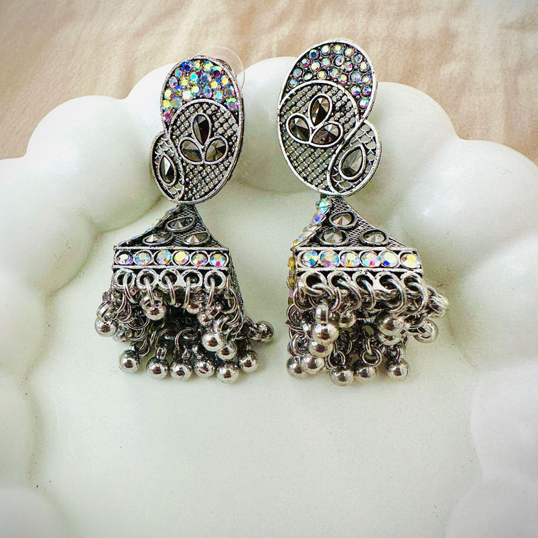 Vintage Silver Jhumka Earrings