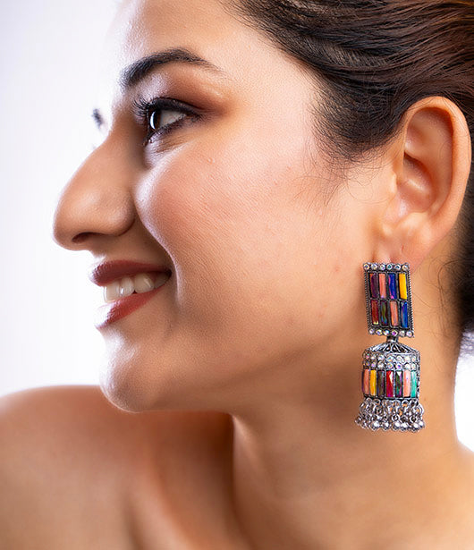 Vibrant Multicolor Jhumka Earrings