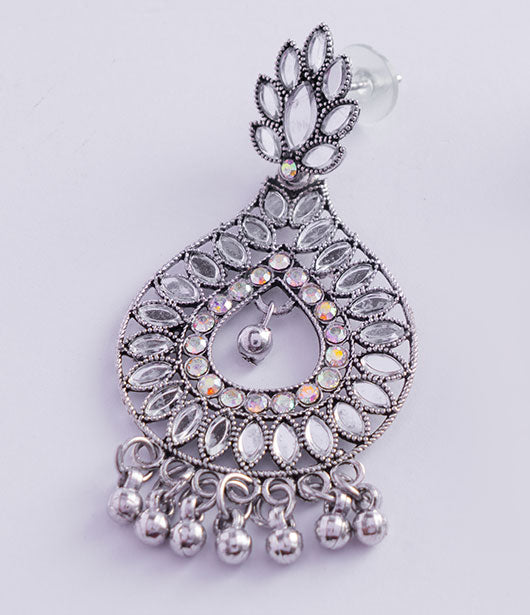 Lotus Charm Chandbali Earrings