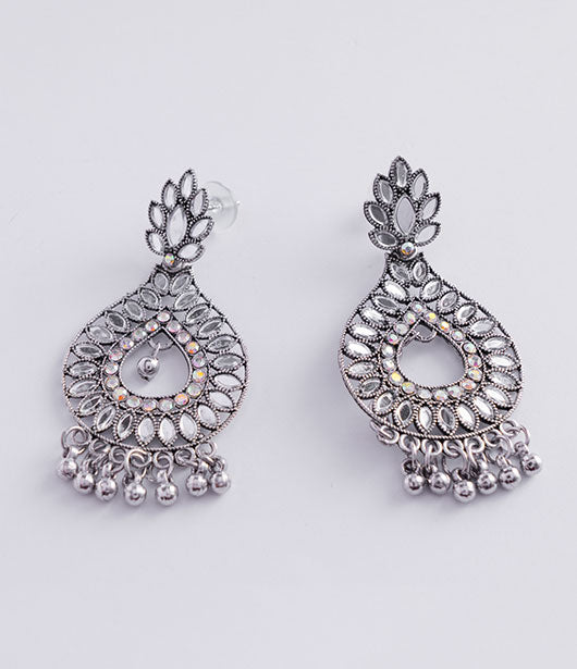 Lotus Charm Chandbali Earrings