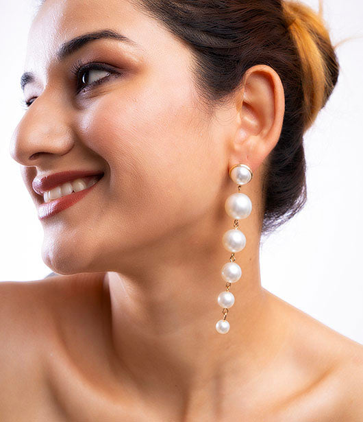 Elegant Pearl Drop Earrings