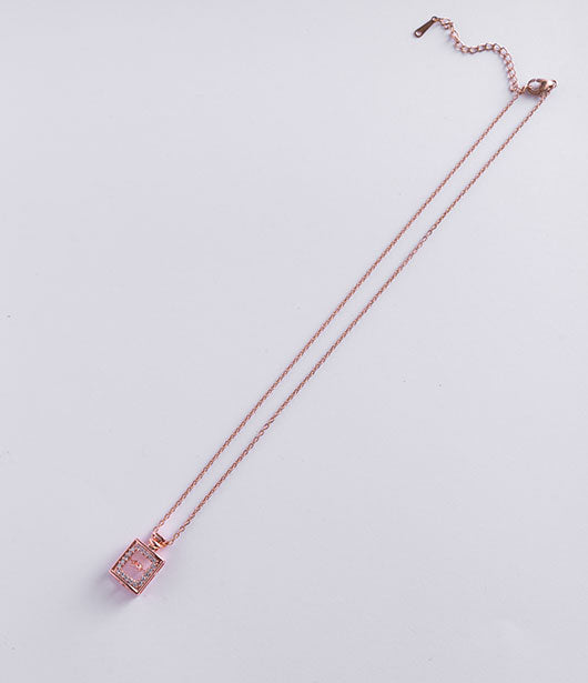 Rose Gold Square Chain Pendant