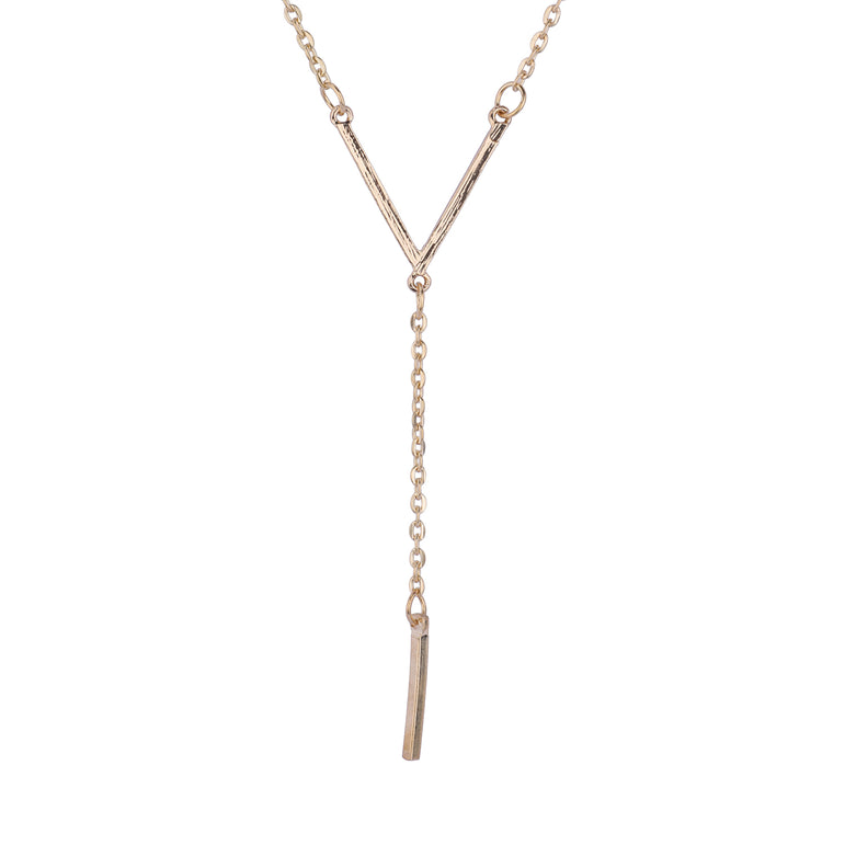 Minimalist Y-Shape Bar Necklace