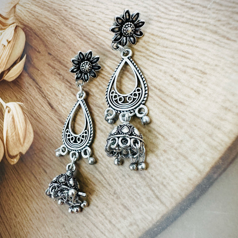 Antique Jhumka Drop Earrings