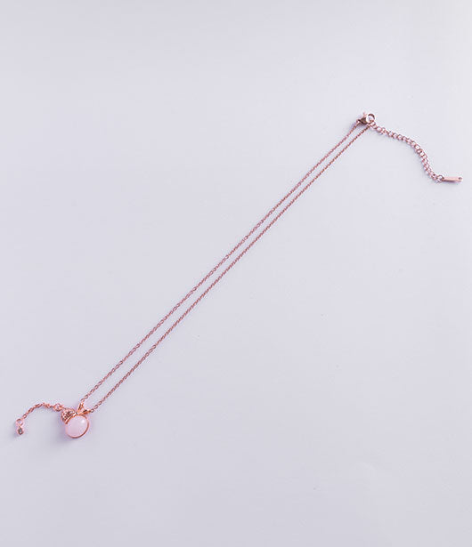 Rose Gold Chain with Minimalist Pink Pendant