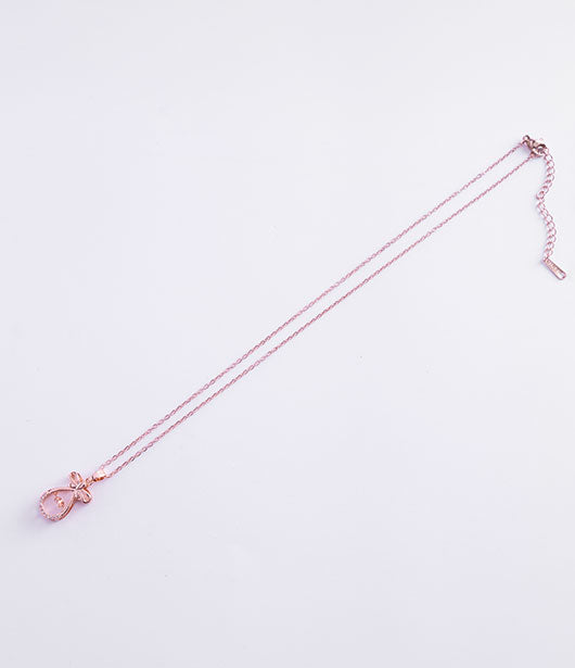 Rose Gold Teardrop  Chain Pendant