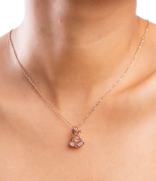 Rose Gold Bell-Shaped Chain Pendant