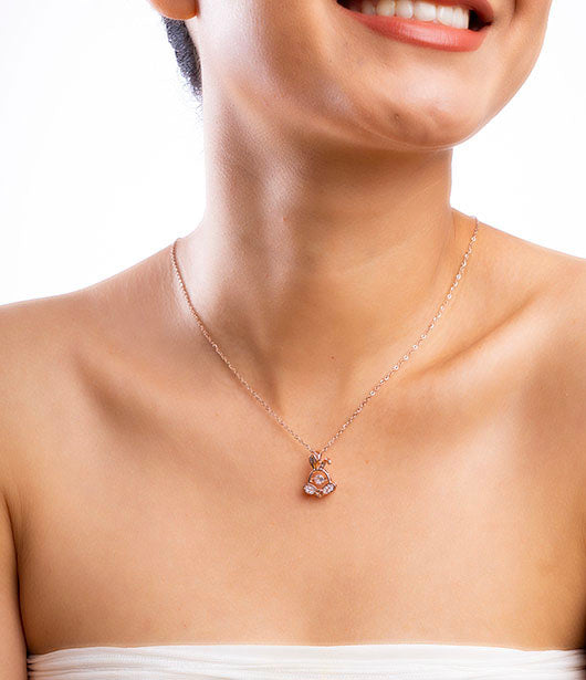 Rose Gold Bell-Shaped Chain Pendant