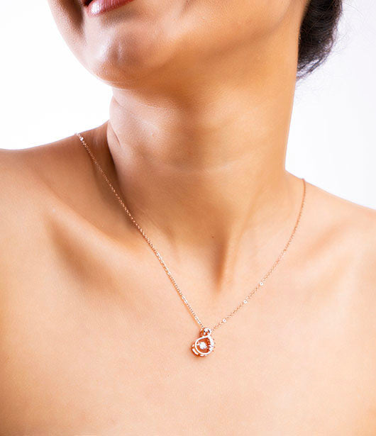 Rose Gold Heart Chain Pendant