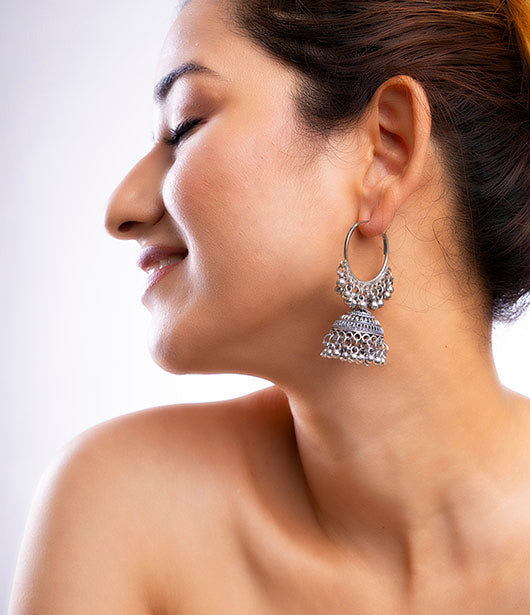 Hoop-Style Jhumka Earrings