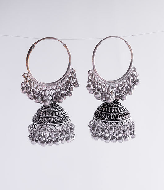 Hoop-Style Jhumka Earrings