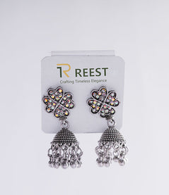 Floral Charm Jhumka Earrings