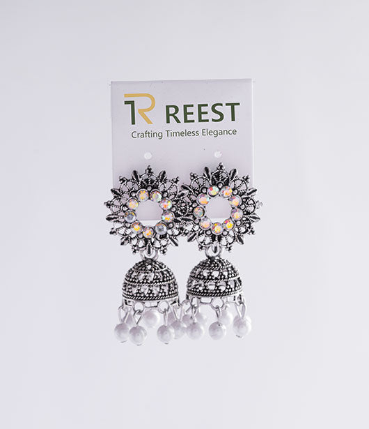 Radiant Pearl Jhumka Earrings