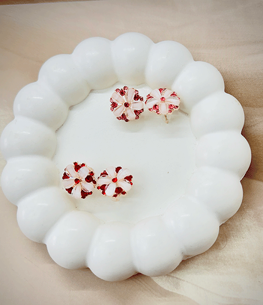 Floral Stud Earrings Set  [ PAIR OF 2]