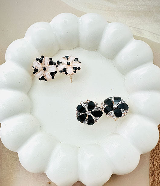 Floral Stud Earrings Set  [PAIR OF 2 ]