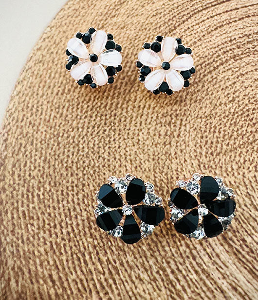 Floral Stud Earrings Set  [PAIR OF 2 ]