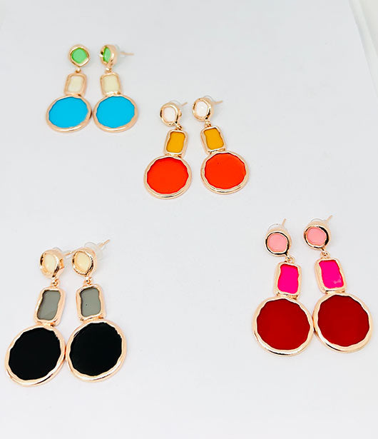 Multicolor Dangle Earring Set  [PAIR OF 4 ]