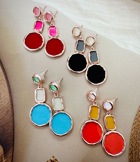 Multicolor Dangle Earring Set  [PAIR OF 4 ]