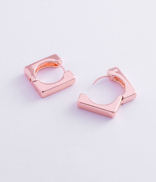 Polished Geometric Hoop Earrings