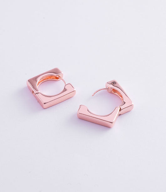 Polished Geometric Hoop Earrings