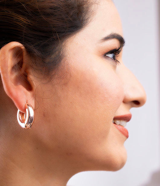 Classic Rose Gold Hoop Earrings