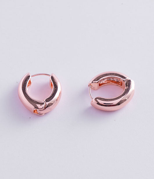 Rose Gold Chunky Hoop Earrings