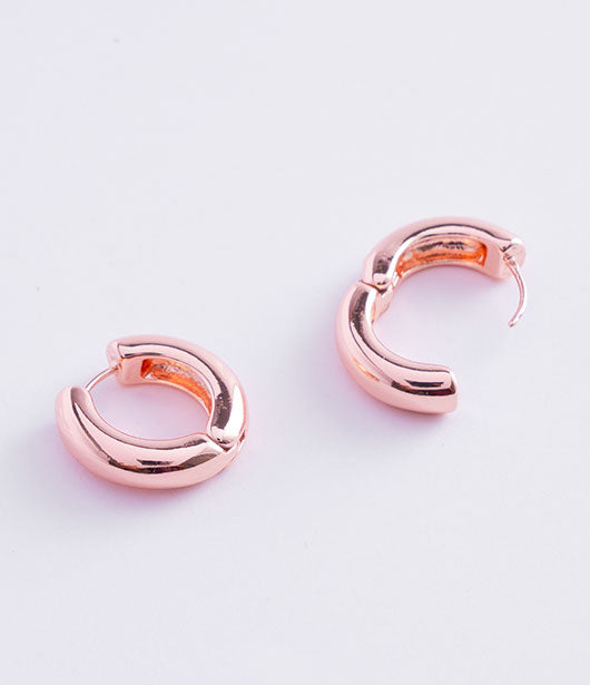 Rose Gold Chunky Hoop Earrings