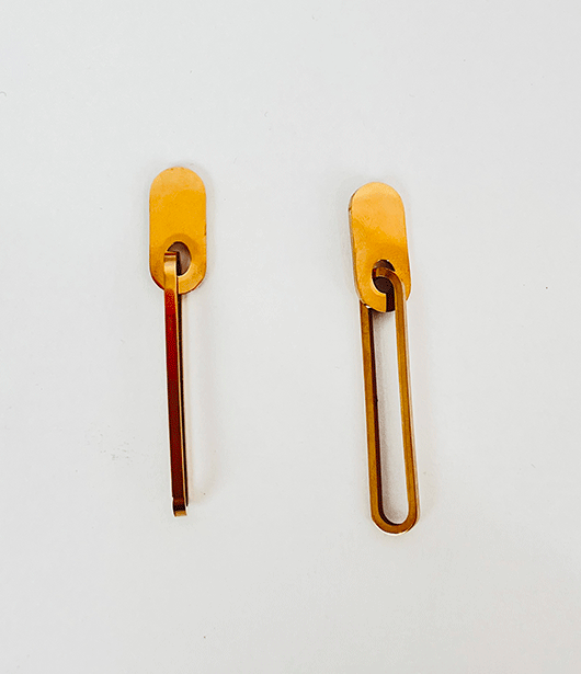 Gold Bar Drop Earrings