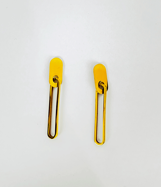 Gold Bar Drop Earrings