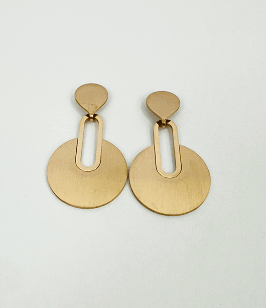 Geometric Gold Drop Earrings