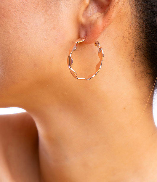 Geometric Gold Hoop Earrings