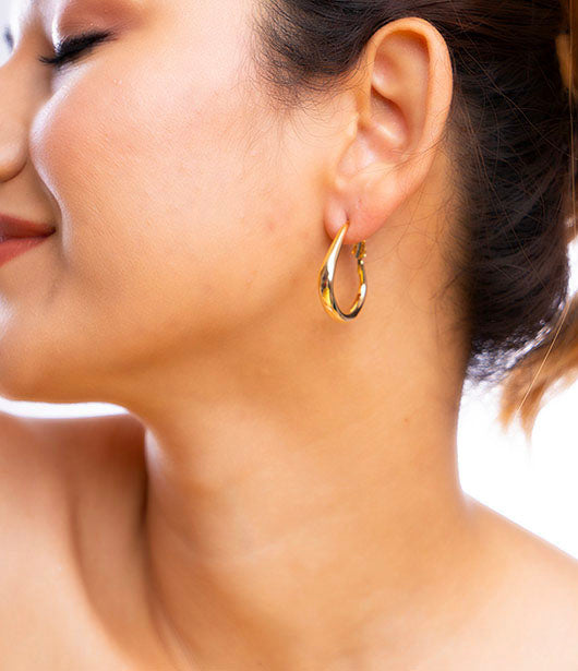 Teardrop Hoop Earrings