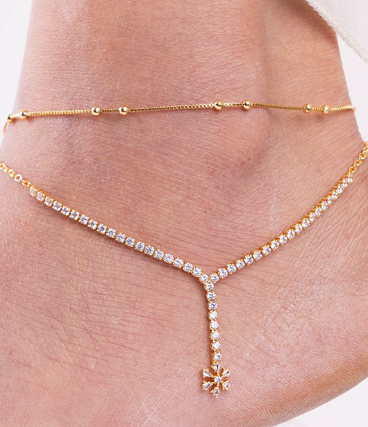 Gold Butterfly Anklet