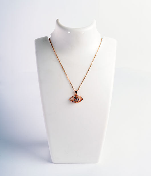 Rose Gold Evil Eye Chain Pendant