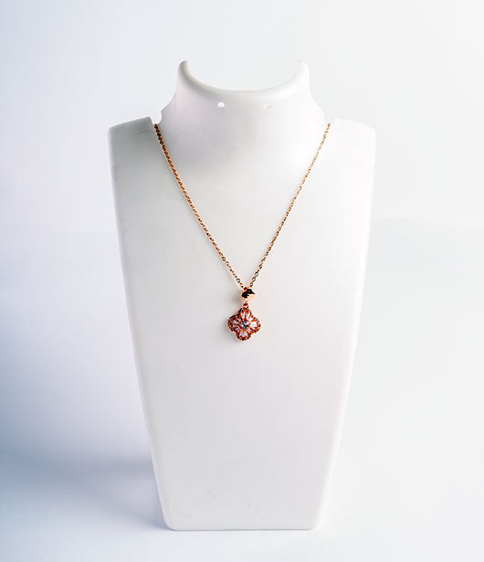 Rose Gold Filigree Chain Pendant