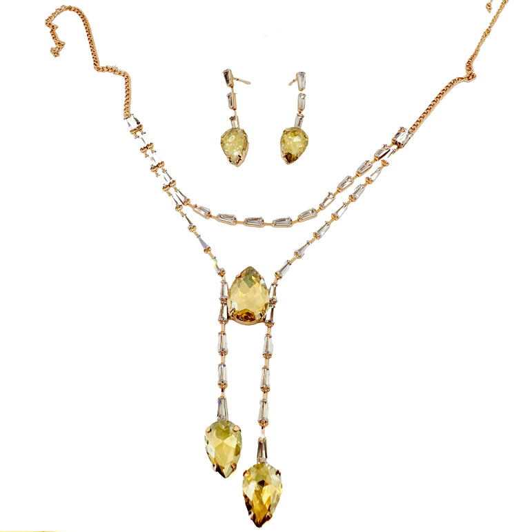 Regal Cascade Necklace and Earrings Set