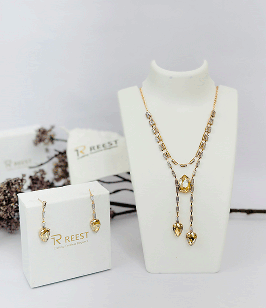 Regal Cascade Necklace and Earrings Set